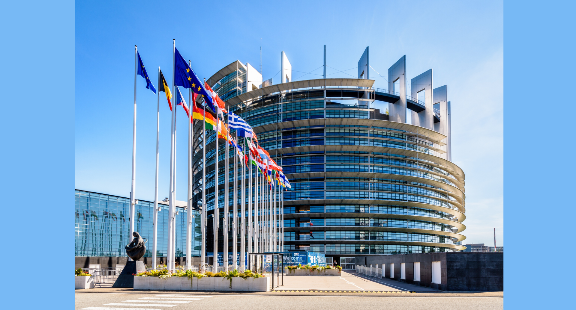 Das Geb&auml;ude des Europ&auml;ischen Parlaments.