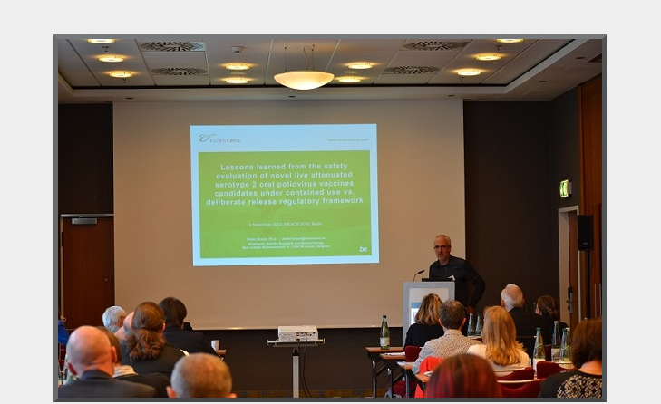 Didier Breyer from Sciensano Belgium reports on the risk assessement of novel live attenuated serotype 2 oral poliovirus vaccines candidates in the context of contained use and deliberate release.